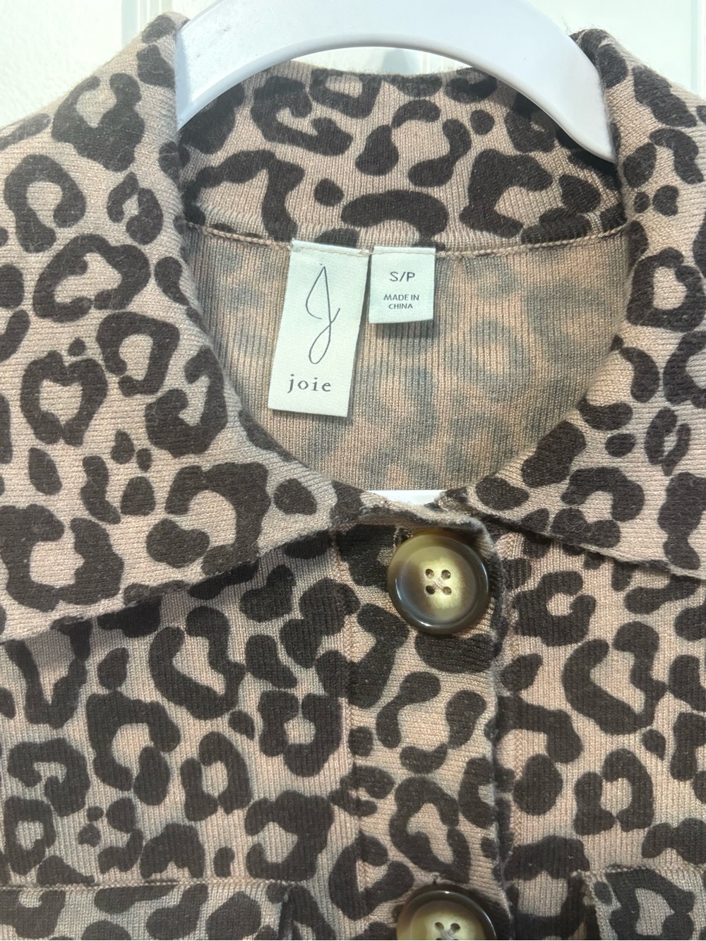 Joie Leopard-Print Cropped Jacket - Brown/Black - Picture 4 of 5
